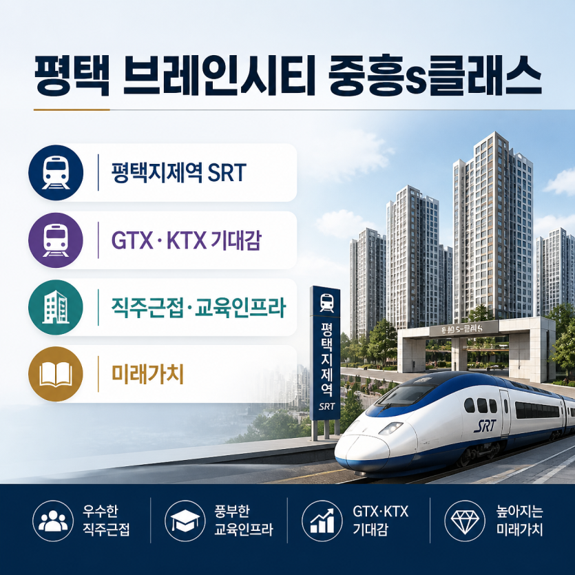 평택 브레인시티 중흥s클래스 교통 미래가치 핵심정리