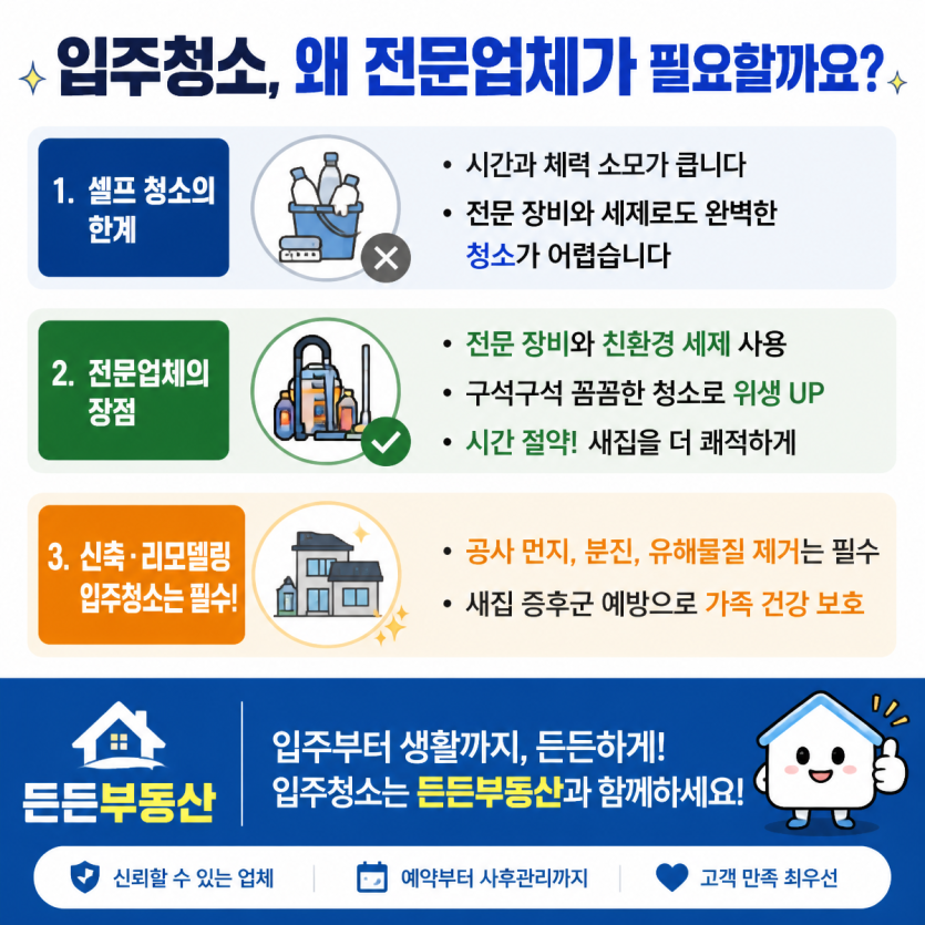 입주청소 셀프 한계와 전문업체 필요성 정리