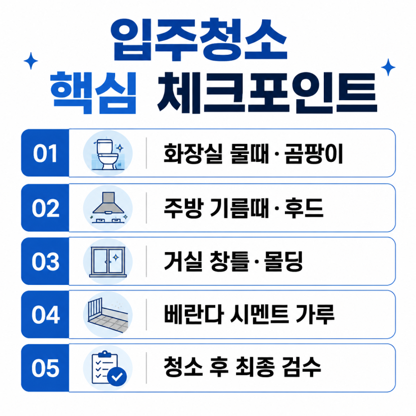 입주청소 핵심 체크리스트 한눈에 정리