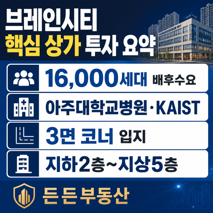브레인시티 핵심 상권 일레븐타워 투자 포인트