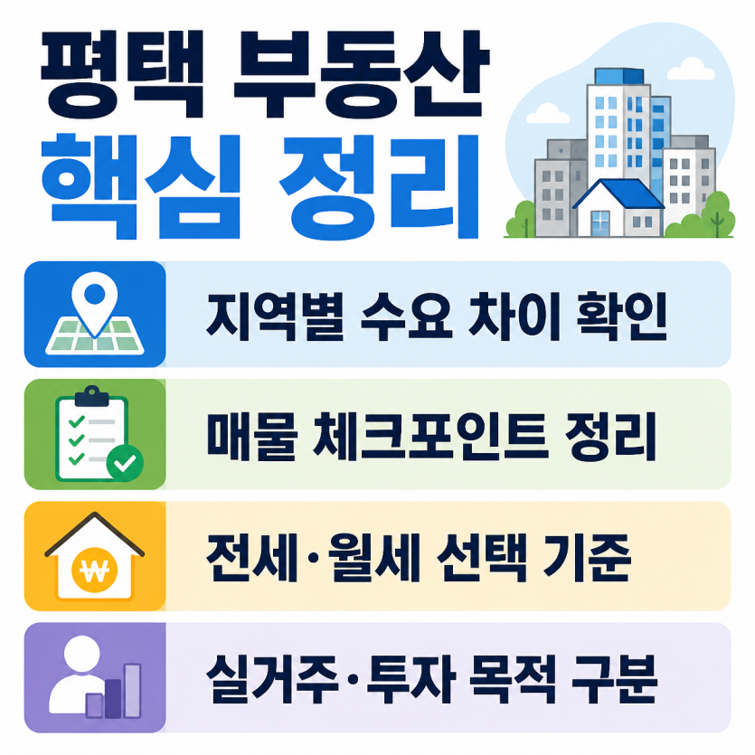 평택 부동산 핵심정보 한눈에 정리