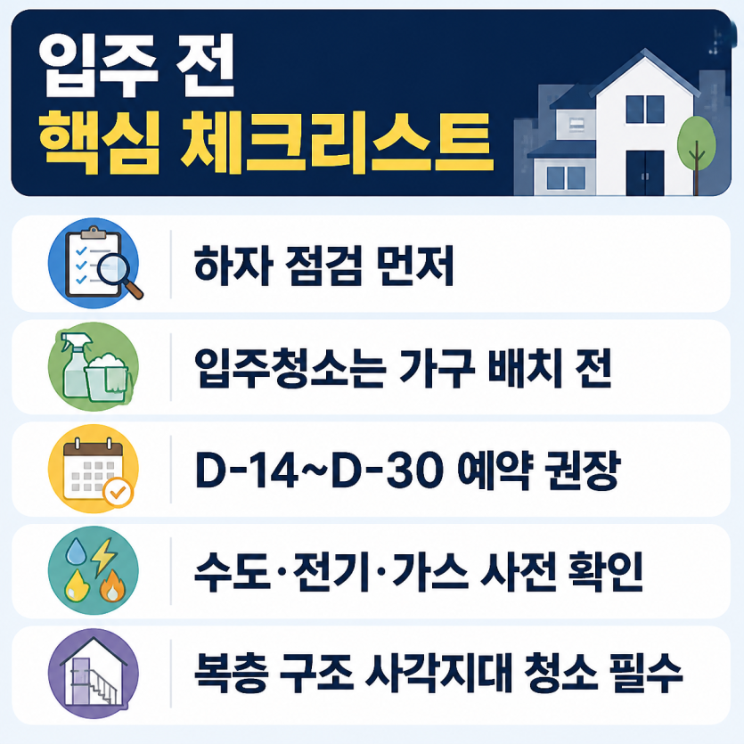 입주 전 청소와 점검 핵심 체크리스트