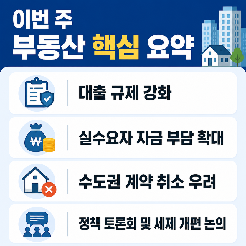 대출규제와 정책토론회 핵심 정리