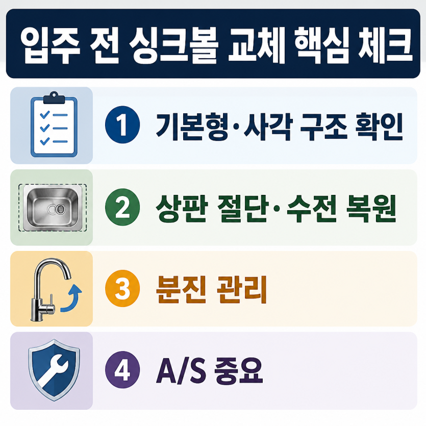 명지 입주 전 싱크볼 교체 핵심안내