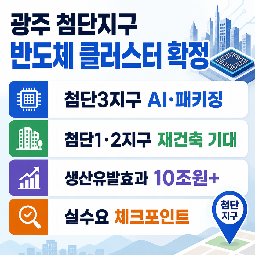광주 첨단지구 반도체·AI 호재 정리