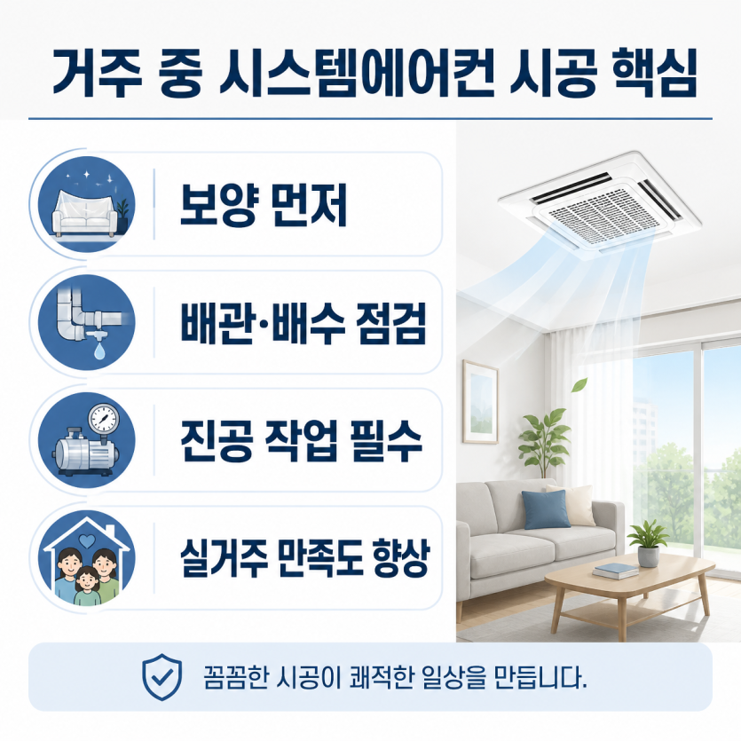 거주 중 시스템에어컨 시공 핵심정리