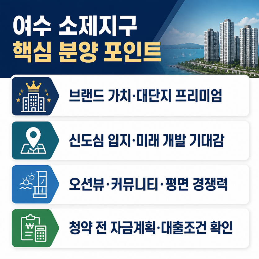 여수 소제지구 핵심 분양정보 한눈에 보기