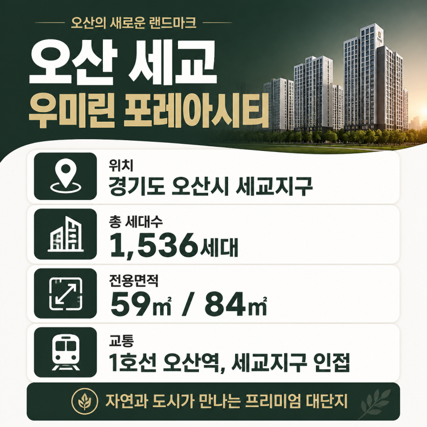 오산 세교 민간임대 핵심정보 정리