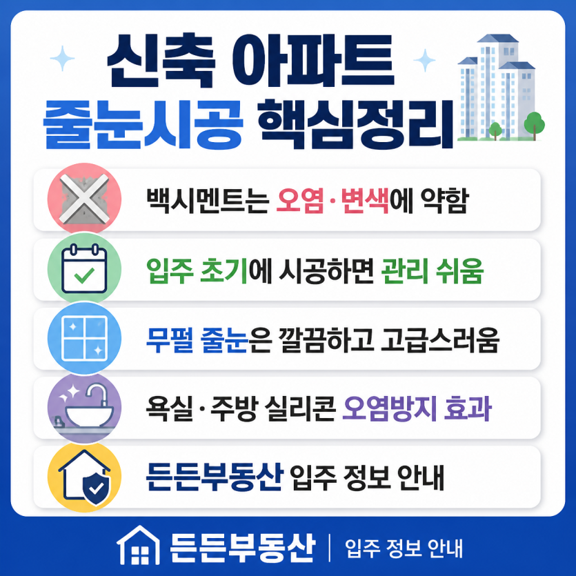 오산세교우미린센트럴시티 줄눈시공 핵심정리