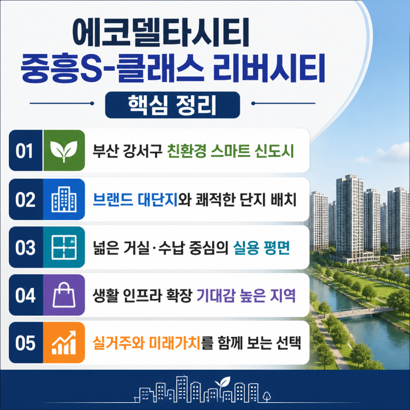 에코델타시티 신축아파트 핵심분양 정리