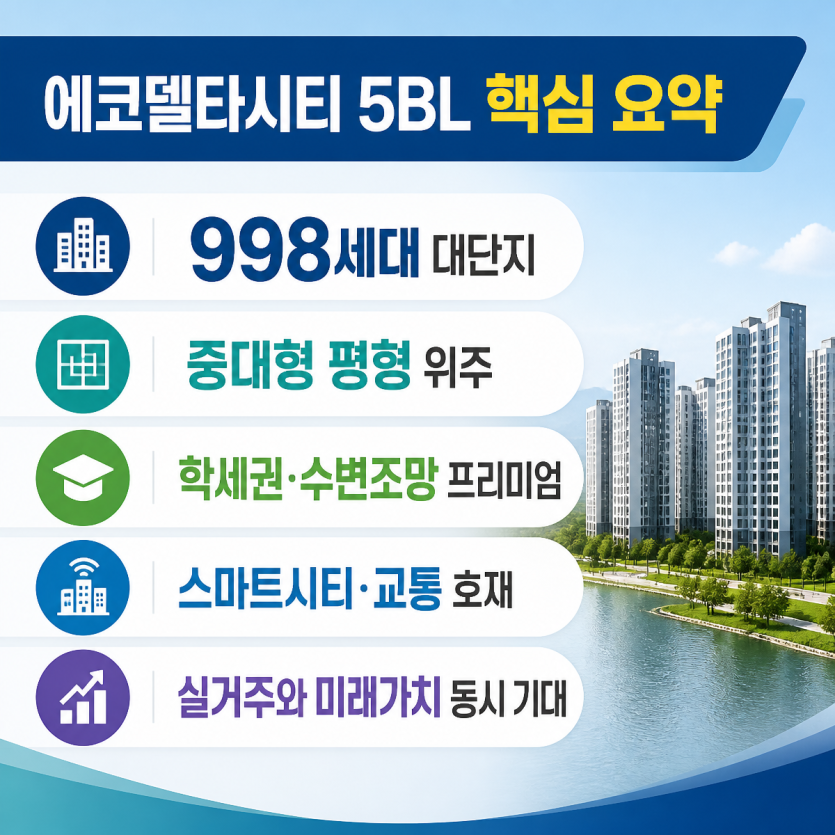 에코델타시티 5BL 미래가치 핵심정리