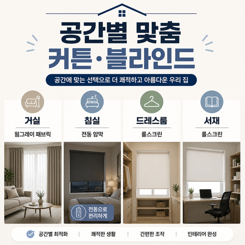 공간별 맞춤 커튼 블라인드 스타일링 핵심정리