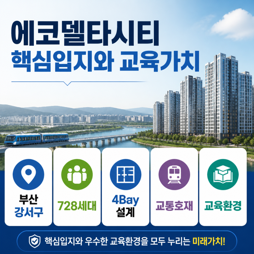 에코델타시티 핵심입지와 교육가치