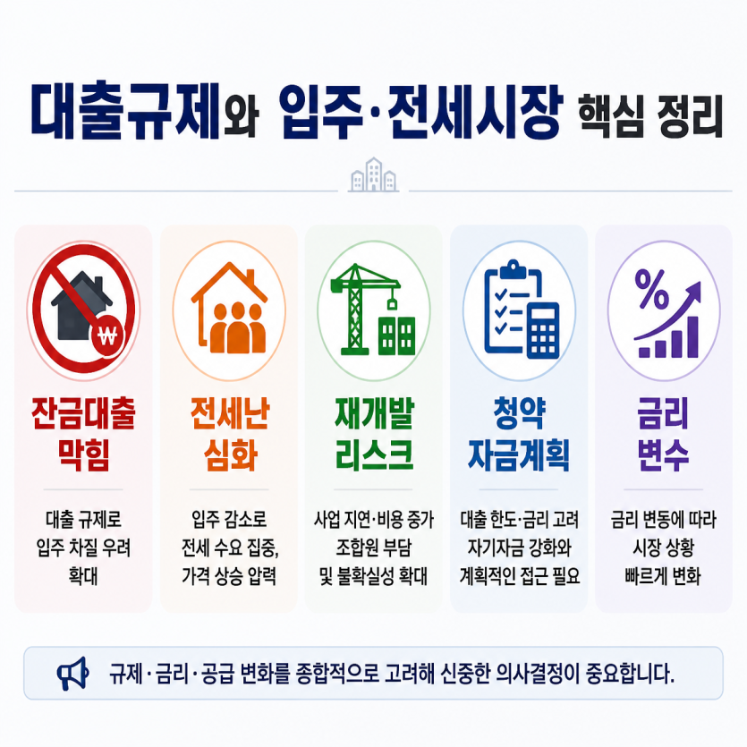 대출규제와 입주·전세시장 비상 정리