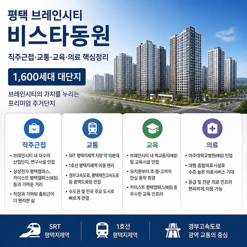 평택 브레인시티 입지와 생활환경 핵심정리
