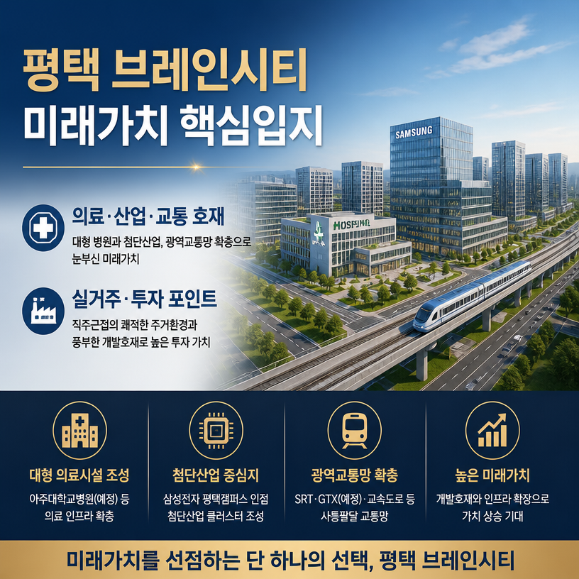 평택 브레인시티 미래가치 핵심입지 정리