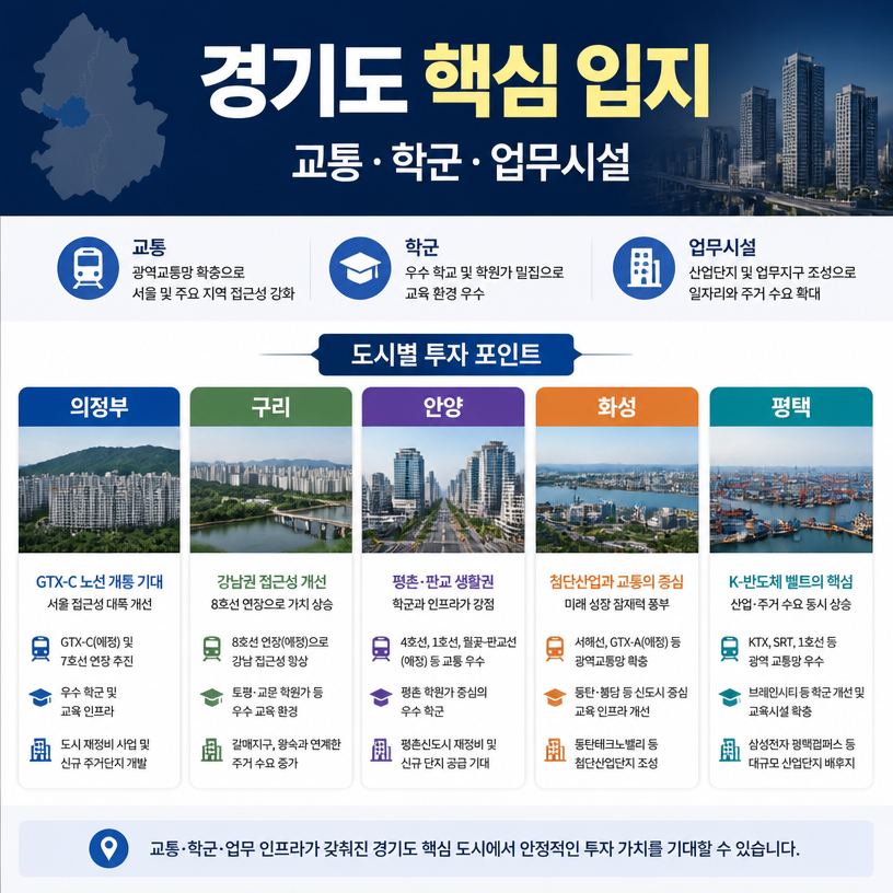 경기도 핵심 입지와 도시별 투자 포인트