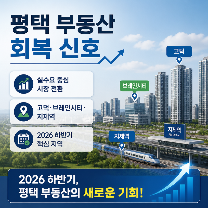 평택 부동산 회복 신호와 핵심 지역 정리