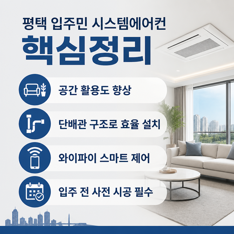 평택 입주민 시스템에어컨 설치 핵심정리