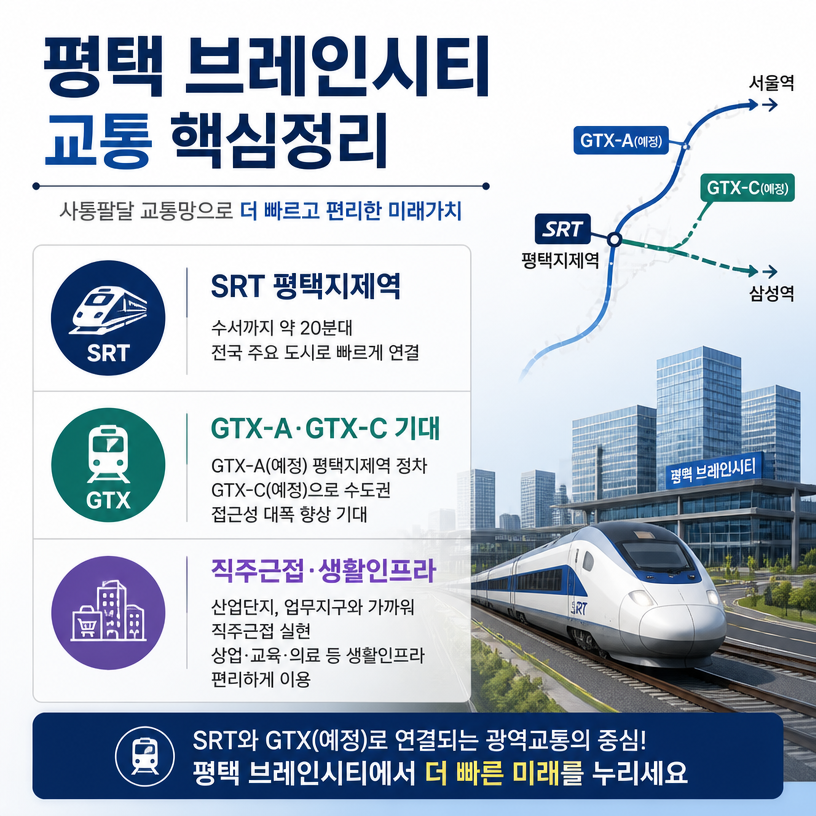 평택 브레인시티 교통과 미래가치 핵심정리