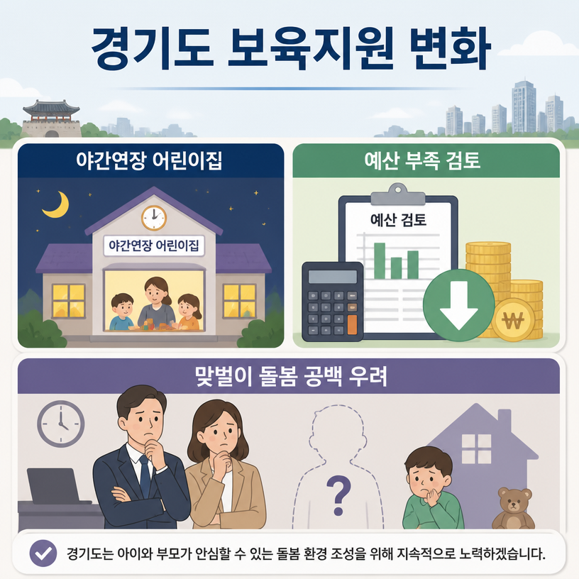 경기도 보육지원 변화와 야간돌봄 핵심정리