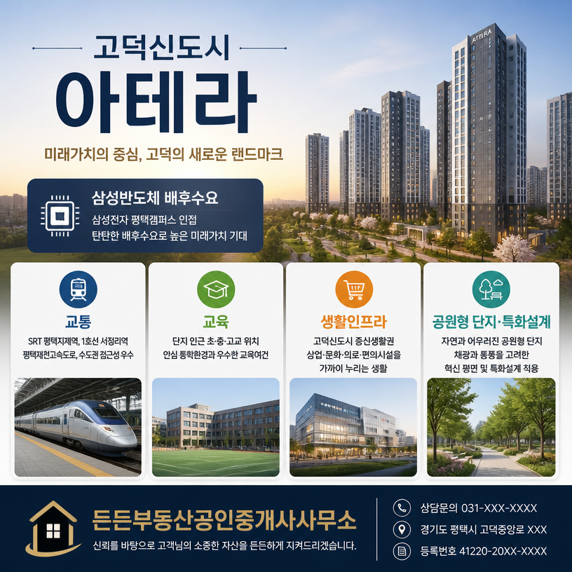 고덕신도시 아테라 핵심입지와 분양정보 한눈에