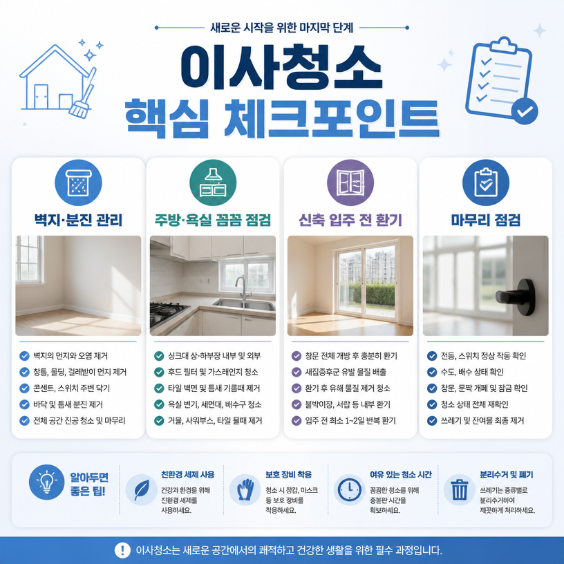 이사청소 전후 차이와 벽지 관리 핵심정리