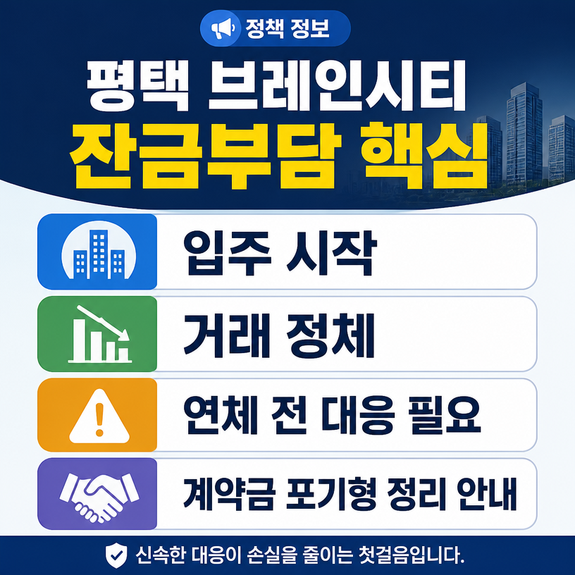 평택 브레인시티 잔금부담 분양권정리 핵심안내