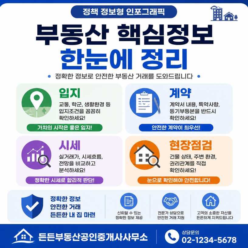 부동산 핵심정보 한눈에 정리