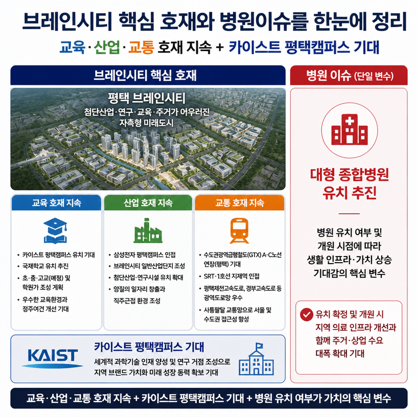 브레인시티 핵심호재와 병원이슈를 한눈에 정리