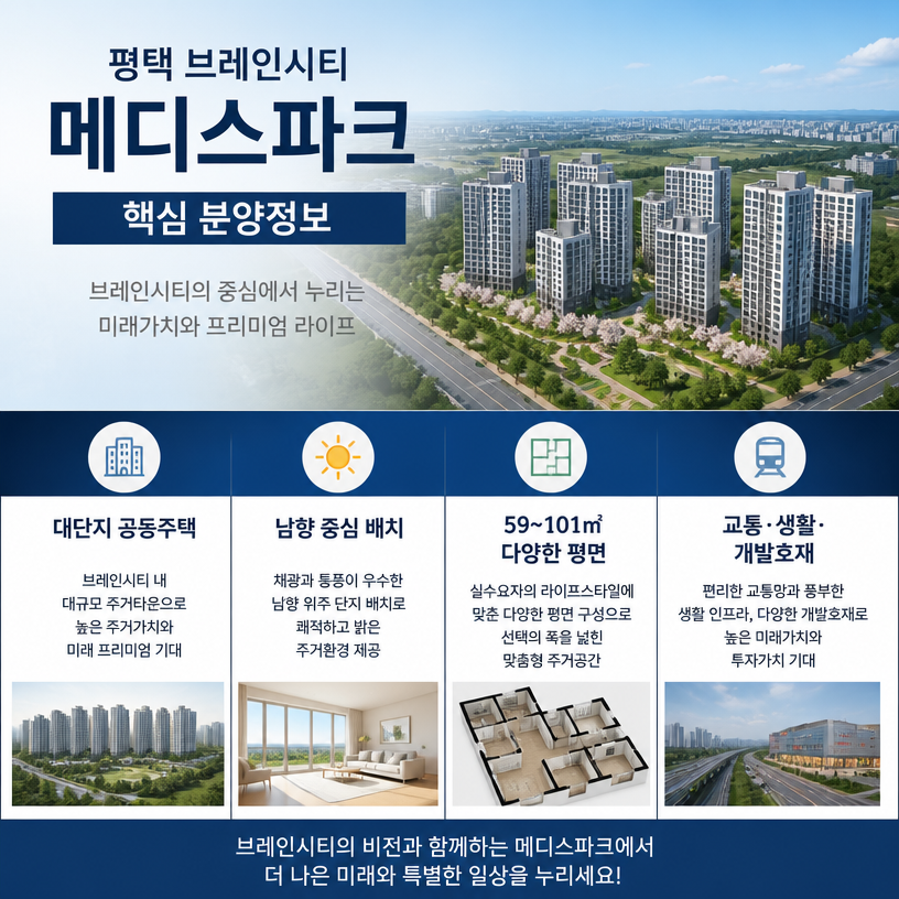 평택 브레인시티 메디스파크 핵심 분양정보