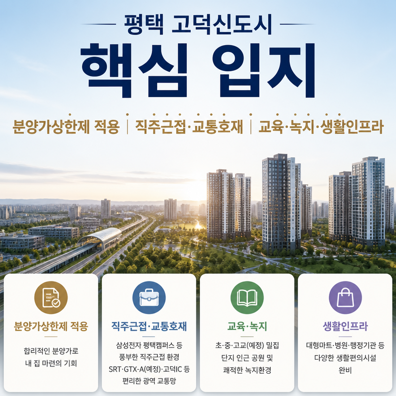 평택 고덕신도시 핵심 입지와 분양 포인트 정리