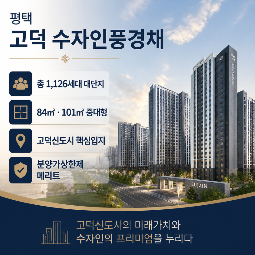 평택 고덕 수자인풍경채 핵심분양정보 한눈에 정리