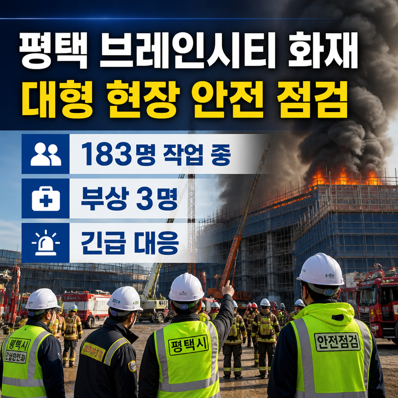 평택 브레인시티 화재, 대형 현장 안전 점검