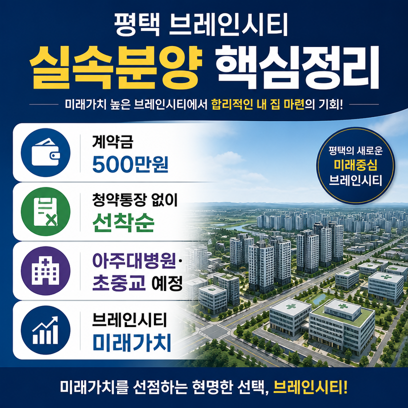 브레인시티 실속분양 핵심정리