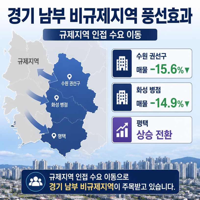 경기 남부 비규제지역 풍선효과 핵심정리