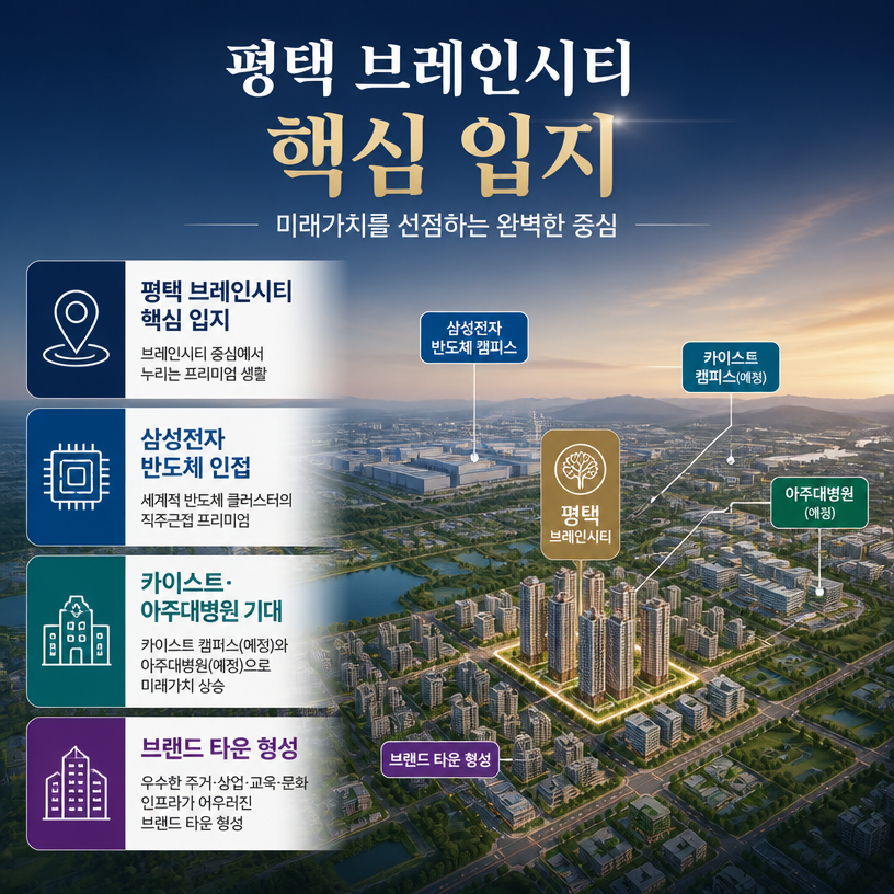 평택 브레인시티 핵심 입지와 분양 포인트