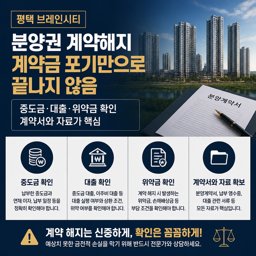분양권 계약해지 핵심정리 안내