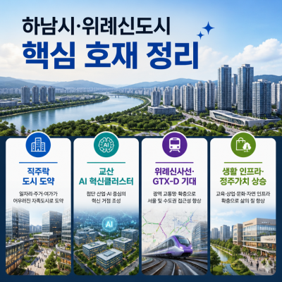 하남시 도시전략과 위례신도시 핵심호재 정리