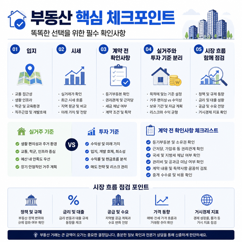 부동산 핵심정보 한눈에 정리된 안내