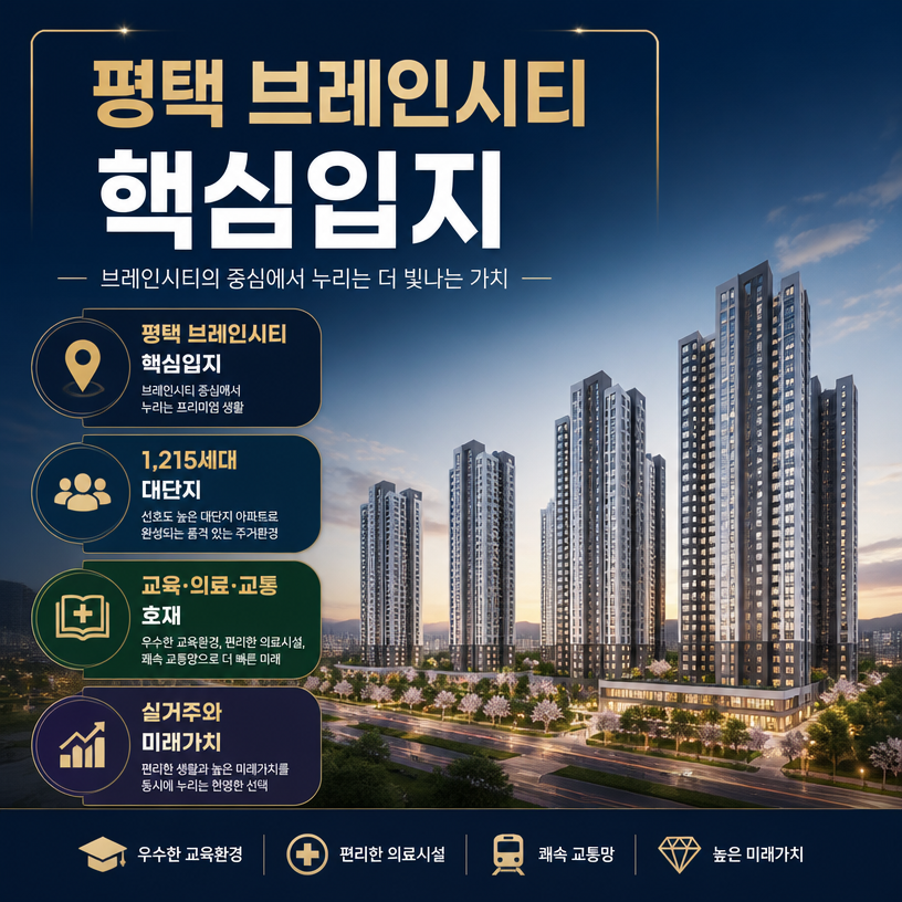 브레인시티 핵심입지·교통·학군 요약